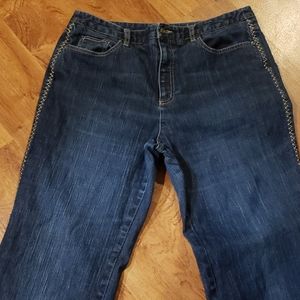 Talbots stretch jeans size 16 flared bottom